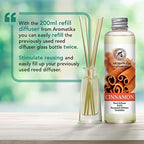 Cinnamon Reed Diffuser Refill with Natural Essential Cinnamon Oil 6.8 Fl Oz - Fresh & Long Lasting Fragrance - Reed Diffuser Oil Refill for Aromatherapy - Home - Fitness - Boutique