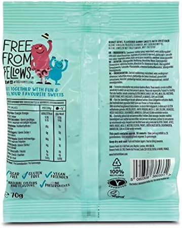 Free From Fellows Midget Gems 70g (pack of 6)