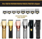 8PCS Clipper Guards for BaBylissPRO Barberology FX870, FX880, FX825, and FX673 Clippers,Trimmer Replacement Guards for Babyliss Clippers,Black