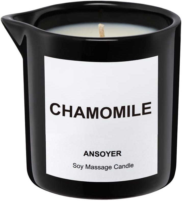 Massage Oil Candle, Ultra Hydrating Body Care with Soybean Oil, Body Oil Candle, 8.1oz, Amazing Gift (Chamomile)