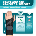 Med Spec 8" Wrist Lacer (Left Hand, Medium) - Wrist Brace with Easy Adjustable Lacing Support - Carpal Tunnel Hand and Wrist Stabilizer with Palmar & Dorsal Stays, Breathable Liner, 223924