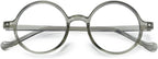 KOOSUFA Round Blue Light Blocking Reading Glasses for Women Men Retro TR90 Ultra-light Nerd Eyeglasses Readers Eyewear