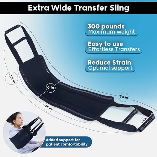 Parabound Transfer Sling For Elderly And Disabled, Lift Assist Gait Belt For Seniors, Patient Lift Sling Mobility Aid, Transfer Belt Lifting Strap For Senior Home Care Device