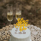 We Still Do Cake Topper - Anniversary Statement Cake Toppers or Gift,Wooden Cake Decorations for Forever & Always Wedding Party (gold)