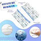 50 Pieces Waterproof Adhesive Bandages, 4" x 4" Transparent Tattoo Cover Up Tape Aftercare Bandage, Protective Clear Film Bandage for Wound Dressing, Swimming, Shower (4 x 4 Inch)