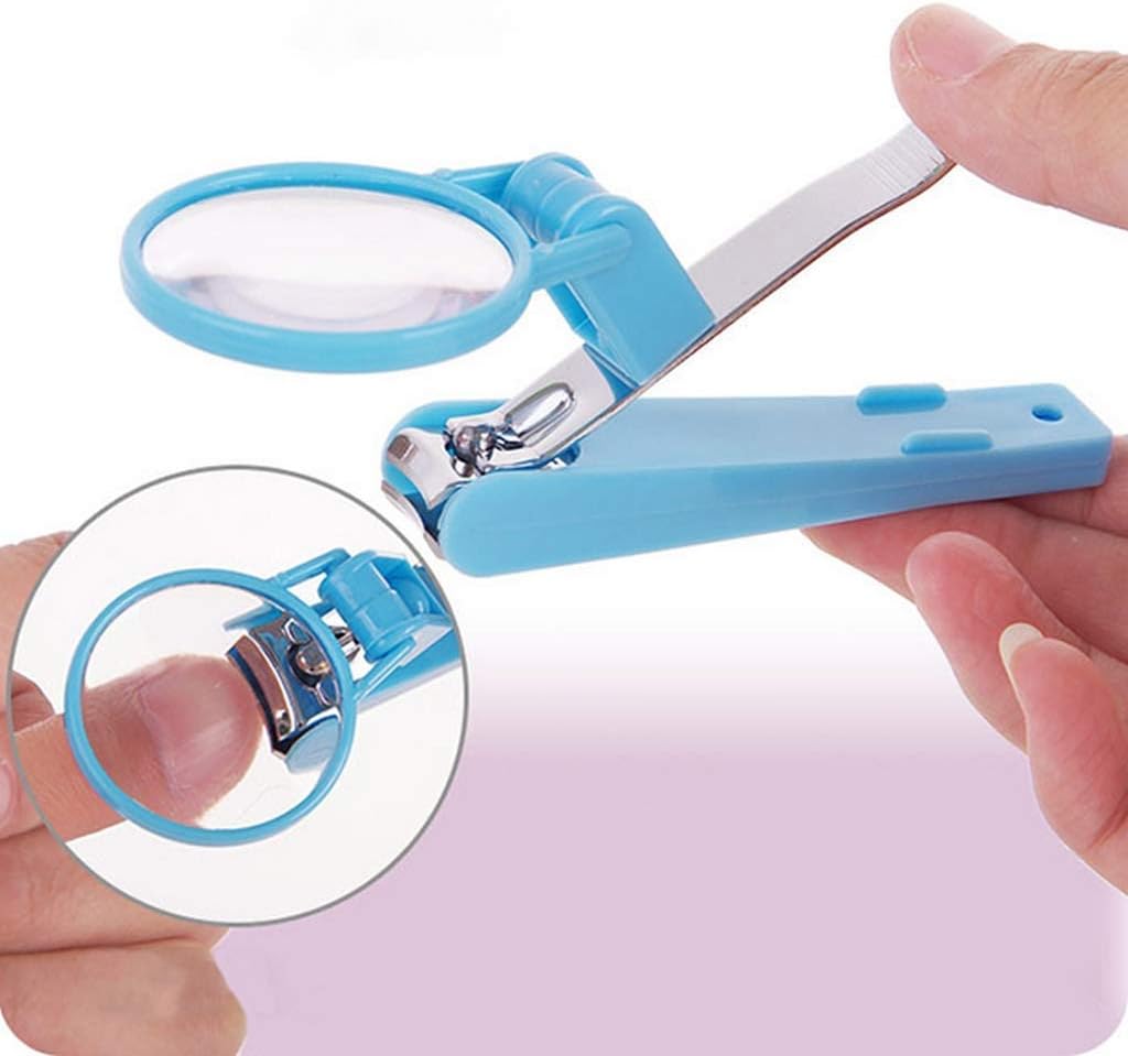 Nail Cutter with Magnifying Glass, Extra Large Nail Clipper, Stainless Steel Fingernail Magnifier Scissors Toenails Clippers for Elderly, Children