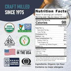Great River Milling Organic Dark Rye Flour | Whole Grain, Non-GMO, Kosher, Unbromated | Earthy Flavor for Rye Bread, Sourdough Starter, Bagels, Crackers & Artisan Baking | 5 Lb