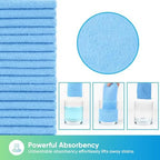 HOMEXCEL Blue Microfiber Cleaning Cloths, 20 Pack Cleaning Rags - Lint Free & Scratch-Free Microfiber Towels for Cars, House & Kitchen, Absorbent Cleaning Towels, 11.5 x 11.5 Inch