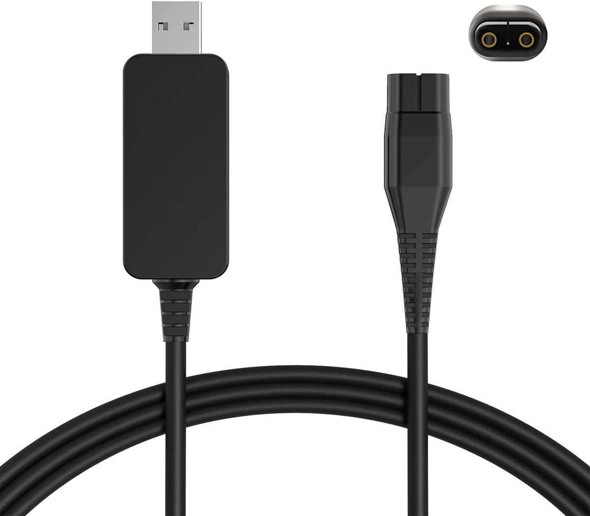 4.3V USB Power Charger Cable for Shaver, Replacement Power Supply Cord Compatible with Philips Norelco OneBlade Series QP2520/90/70/72 QP2533 QG3340 MG3740 A00390 RQ310 RQ320 RQ330 RQ338 RQ350