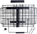 Foldable Rear Basket for Mobility Scooter, Heavy Duty Metal Portable Basket with Handle -Compatible with 1"x1" Hitch Receivers (Scooters & Power Chairs)