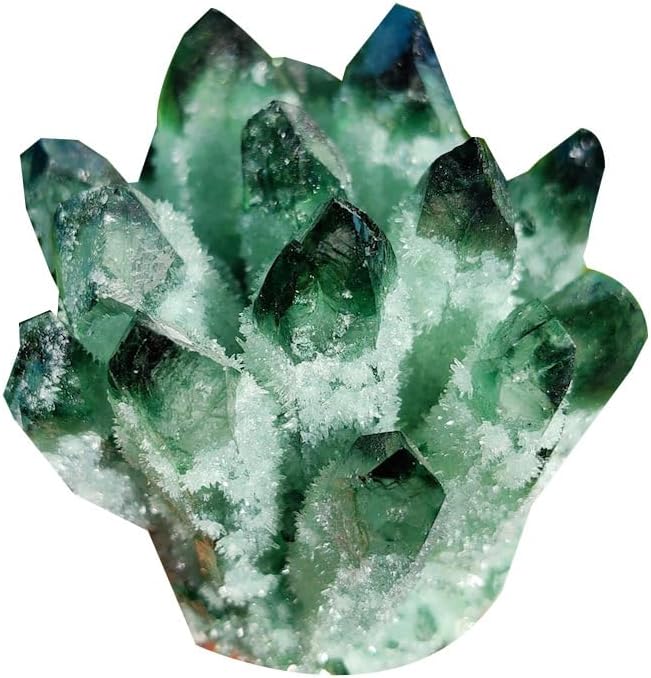 Home Green Phantom Crystal Ghost Quartz Crystal Cluster,400~500g