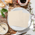 Horaldaily 100 Pack Cocktail Napkins, 5x5 Inches Disposable Paper Napkins for Party Anniversary Wedding Birthday Bridal Baby Shower (100,Beige）