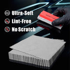 30 Count Suede Cloths for Applying and Leveling Coatings, Scratch-Free, Ultra Absorbent Microfiber for Ceramic Coating Application, Grey