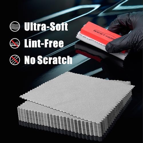 30 Count Suede Cloths for Applying and Leveling Coatings, Scratch-Free, Ultra Absorbent Microfiber for Ceramic Coating Application, Grey