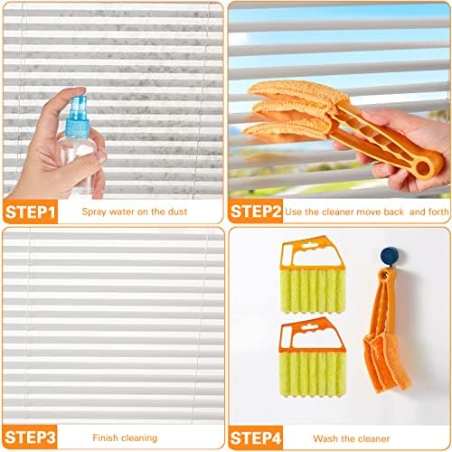 10 Pcs Venetian Window Blind Cleaner Duster Tool Set, Mini Blind Cleaner Duster Brush, Hand Held Air Conditioner Shutters Duster, Dirt Cleaner for Blind, Fan, Air Conditioner, Window Groove Gap