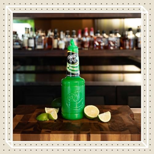 Finest Call Premium Single Pressed Lime Juice Drink Mix, 1 Liter Bottle (33.8 Fl Oz), Pack of 6