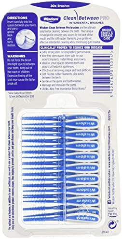 Wisdom Toothbrushes Clean Between Pro Interdental Brushes, Fine, Pack of 3, 90-Count, 100 g