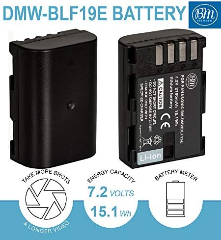 BM Premium 2 Pack of BLX-1 High Capacity Batteries and Dual Bay Battery Charger for Olympus OM System OM-1, OM-1 Mark II, OM-3, HLD-10 Cameras