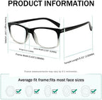 Eyekepper Transition Reading Glasses Photochromic Readers Men Women Black-Clear +0.75