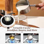 Butter Warmer Pot, 250ml Stainless Steel Mini Saucepan with Dual Pour Spouts, Small Butter Melting Pot for Milk, Sauces, Popcorn, Chocolate
