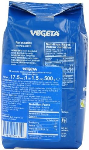 Vegeta, Gourmet Seasoning, No MSG, 17.6oz 500g bag