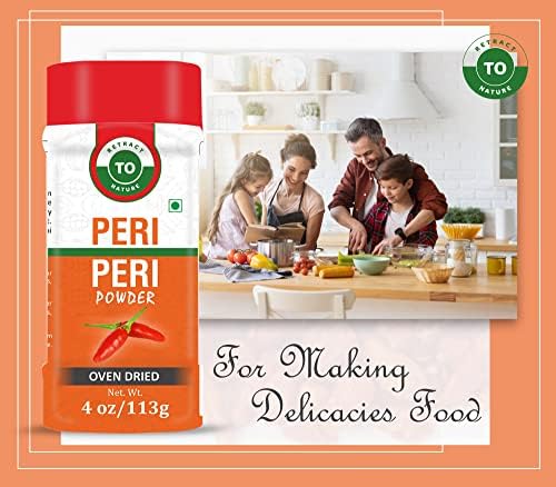 Peri Peri Powder (Birds Eye Chili) – 4 oz/113 gm, 100% Pure, Oven Dried, Spicy Chili Powder