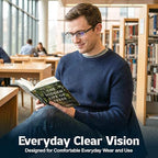 Yogo Vision Bifocal Reading Glasses Men Lightweight Half Rim Frame MultiFocal Readers Comfortable Stylish Eyewear 4/pk