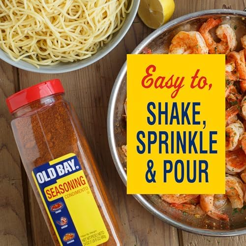 OLD BAY Seasoning, 24 oz - One 24 Ounce Container of OLD BAY All-Purpose Seasoning with Unique Blend of 18 Spices and Herbs for Crabs, Shrimp, Poultry, Fries, and More