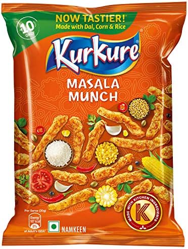 Kurkure Namkeen Masala Munch, 50g [Pack of 15]