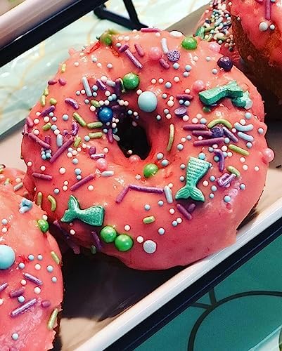 Edible Blue Ocean Mermaid Candy Sprinkles Starfish Dessert Sprinkle Shell Cake Cupcake Toppers Pearl Cookie Decorations Sweet Personalities Candy Sprinkles for Cake Decorating, 3.53 oz