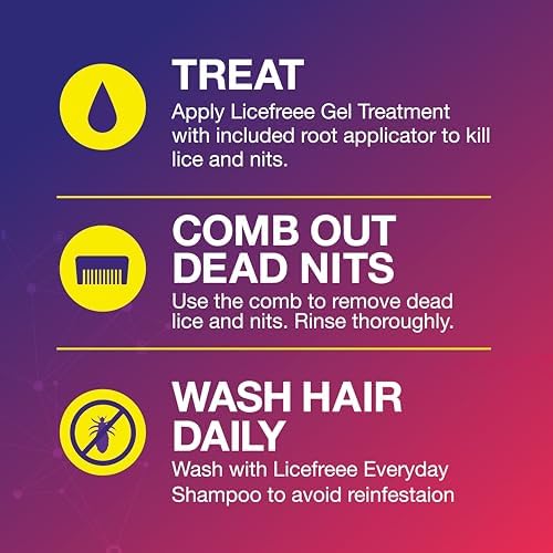 Licefreee! Kit All-in-One Complete Lice Killing Treatment, Daily Maintenance Shampoo & Professional Nit Comb in One Box, Lice Treatment for Kids & Adults