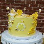 27PCS Bee & Sunflower Cake Toppers for Daisy Themed Birthday Party