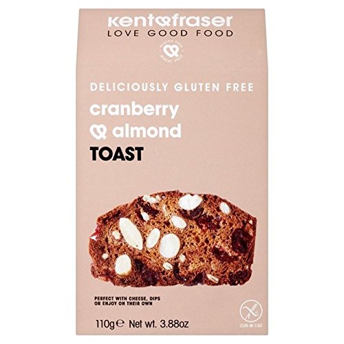 Kent & Fraser Gluten Free Cranberry & Almond Toast 110g (Pack of 6)