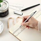 EBOOT 20 Pack Clear Plastic 12 Inch Straight Flexible Ruler with Inches and Metric for School, Classroom, Home, or Office