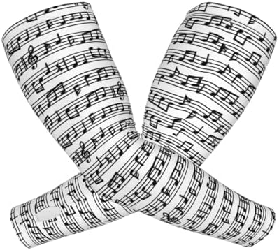 Music Shooter Sleeves Gardening Cute Sun Sleeves Music Notes Cooling Arm Sleeves Notes Arm Cover Sleeves