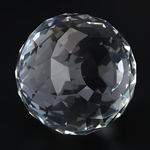 1Pc 60/80mm Crystal Glass Ball Clear Cut K9 Crystal Prisms Glass Ball Decor for Home, Restaurant, Hotel, etc.(80MM/3.15in)