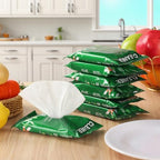 7 Pack Fruit Veggie Wipes Total 140 Count Fruit & Vegetable Wash Removes for Removing Pesticides Wax Dirt Portable Safe Vegetable Cleaning Wipes for Home Travel Use(Minimalist)
