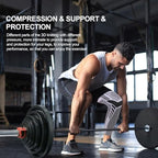 Leg Compression Sleeve 1 Pair Long Knee Braces for Women and Men Knee Support with Non Slip Silicone for Sports Running
