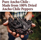The Spice Way Premium Ancho Chile - Pure Ancho Chilli Powder (4 oz) made from pure dried ancho chili peppers with no additives, no agents. resealable bag