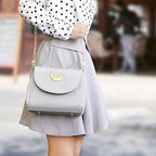OCT17 Moon Luna Design Purse Kitty Cat satchel shoulder bag Designer Women Handbag Tote PU Leather Sailer Style