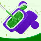 Microfiber Mop Pads - 8 Pack Reusable Washable Refills for Wet & Dry Floor Cleaning - Fits Most Standard Mops - Purple Household Cleaning Pads