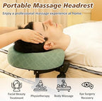 Massage Headrest for Bed with 2 Pillowcases Home Mattress Top Adjustable Massage Table Head Holder for Professional and Home Use with 2 Pack of Removable & Washable Pillowcases (Green & Light Pink)