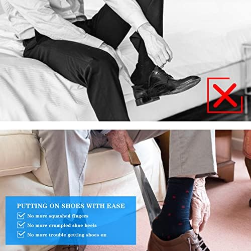 Charmount Metal Shoe Horn - 12 Inch Long Shoe Horns for Senior, Men, Women, Kids, Stainless Steel Shoehorn with Handle (Durable, Upgraded 2mm Thick)