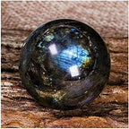 Health & Household Natural Rainbow Labradorite Quartz Sphere Reiki Healing Crystal Ball Moonstone (Size : 40mm)