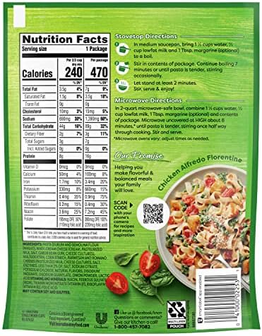 Knorr Pasta Side Dish 6 Count For Delicious Quick Pasta Side Dishes Alfredo Fettuccine No Artificial Flavors or Preservatives 4.4 oz