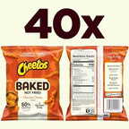 Baked Cheetos Crunchy Cheese Flavored Snacks, 0.875 oz Bags, (40 Pack), 50% Less Fat, Gluten Free, No Artificial Flavors & Colors, Packaging and Formula May Vary