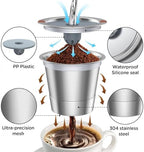 Noalto Reusable K Cups and Coffee Pods,Universal stainless steel k Cups for Keurig 2.0 and 1.0 Coffee Makers machine(2pack)