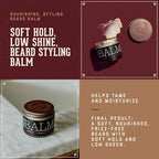 18.21 Man Made Beard Balm for Men, Spiced Vanilla, 2 fl. oz - Premium Grooming Cream with Low Shine for Conditioning and Shaping Beards, Mustaches - Scented Facial Hair Balms, Long-Lasting Moisture