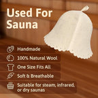 SHSH trade group Wool Sauna Hat for Men and Women Felt Banya Hat for Men Finnish Sauna Cap for Women