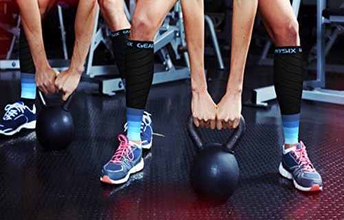 Physix Gear Calf Compression Sleeves - Shin Splint Support for Running, Enhanced Performance & Comfort for Men & Women